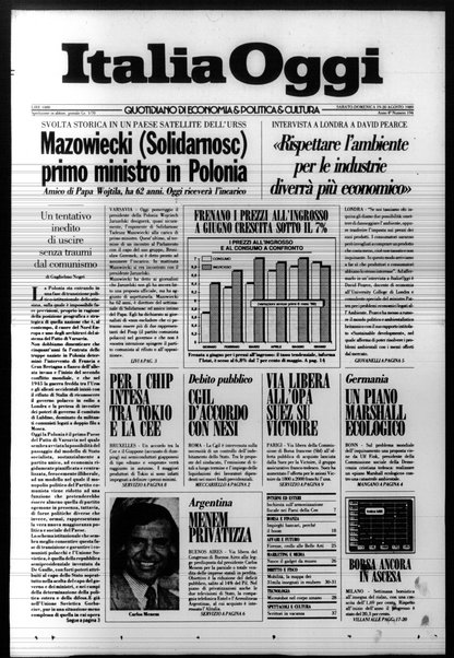 Italia oggi : quotidiano di economia finanza e politica